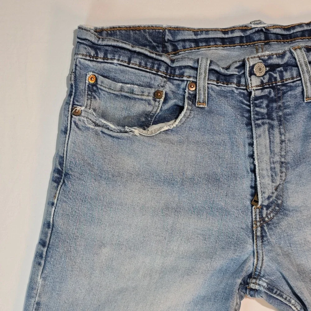Levis 511 Slim Fit Light Wash Blue Denim Jeans Mens 34x36 04511-2210 - Picture 4 of 16